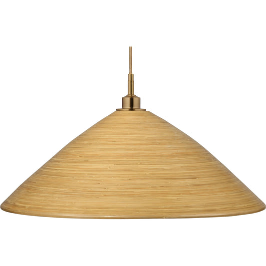 001 SI-2537733 | Primary Silo | Spun Pendant by Jamie Young in natural and antique brass. Made from bamboo in a unique style.