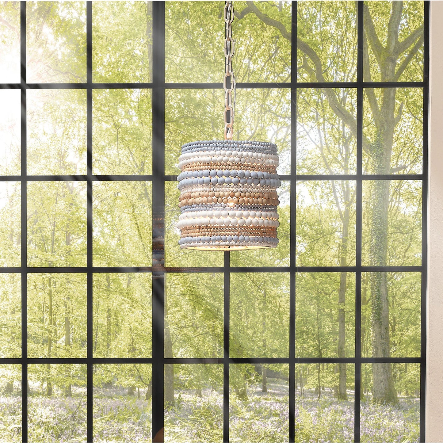 006 SI-2146455 | Lifestyle | Strand Pendant by Jamie Young. Made from mango wood, metal: iron in a coastal style.