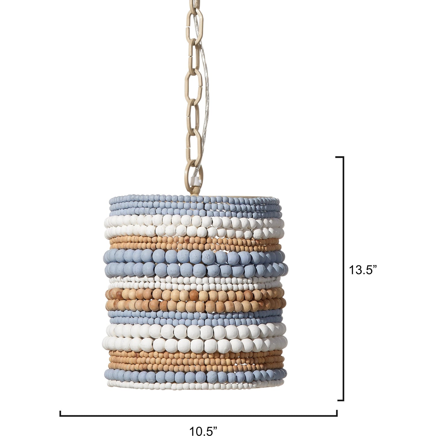 002 SI-2146455 | Additional Silo | Strand Pendant by Jamie Young. Made from mango wood, metal: iron in a coastal style.