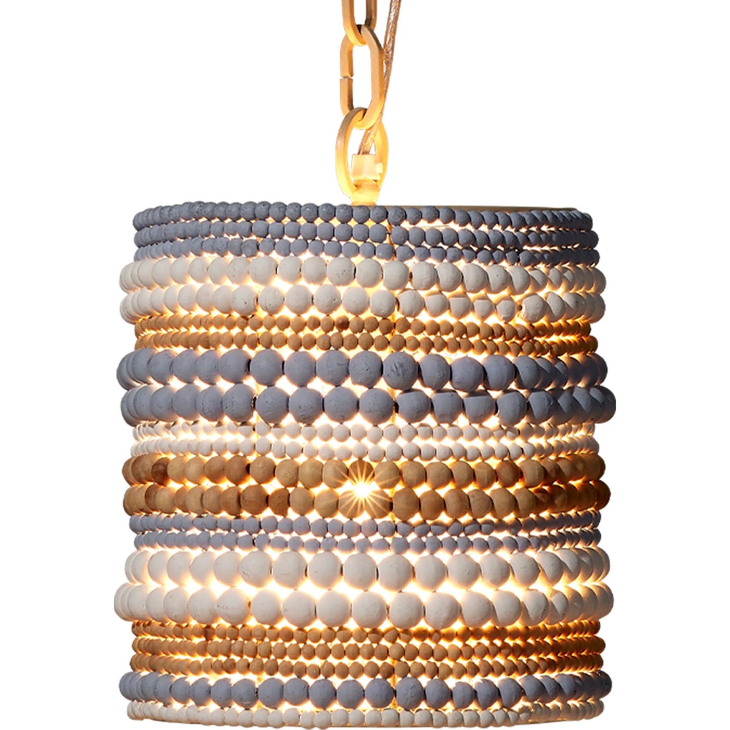 004 SI-2146455 | Primary Silo | Strand Pendant by Jamie Young. Made from mango wood, metal: iron in a coastal style.