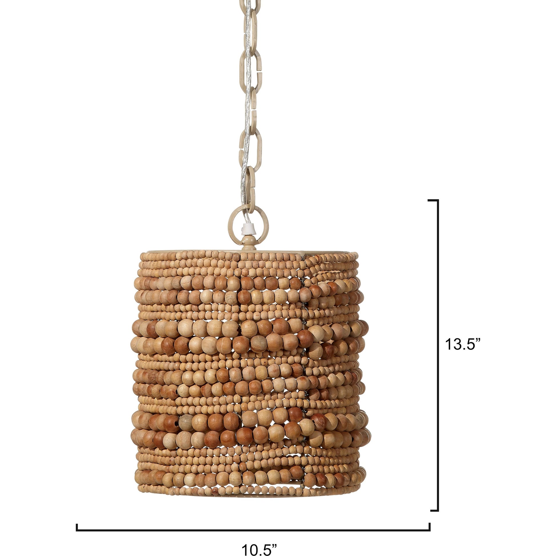 Strand Pendant by Jamie Young. Made from mango wood, metal: iron in a coastal style.