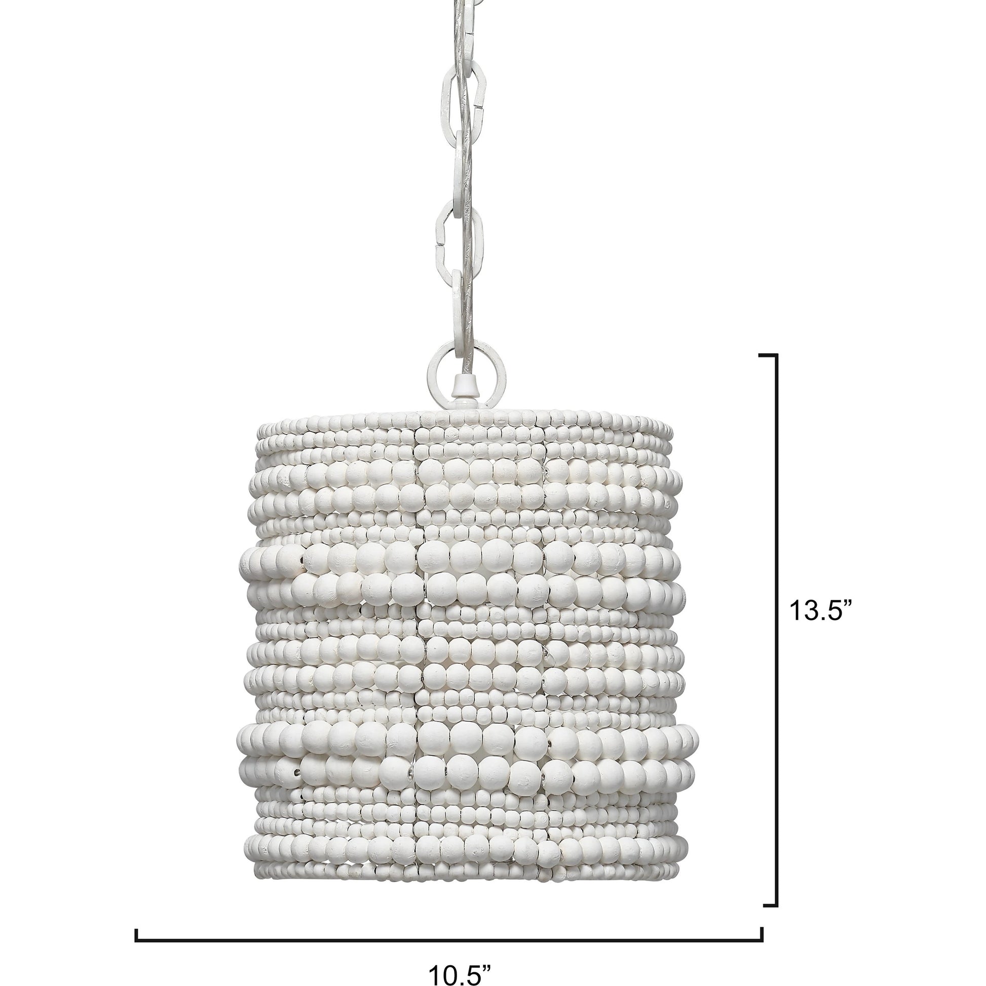 Strand Pendant by Jamie Young. Made from mango wood, metal: iron in a coastal style.