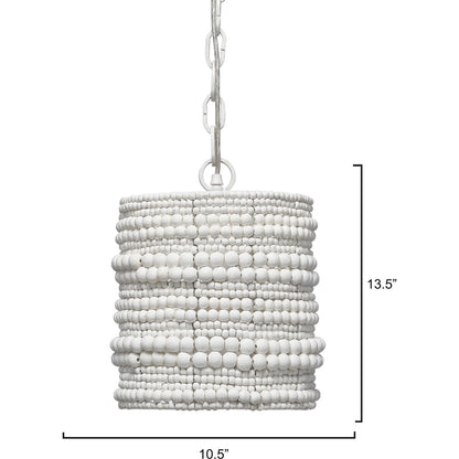 Strand Pendant by Jamie Young. Made from mango wood, metal: iron in a coastal style.