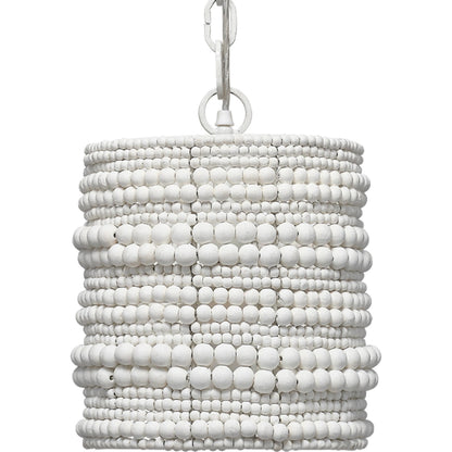 Strand Pendant by Jamie Young. Made from mango wood, metal: iron in a coastal style.