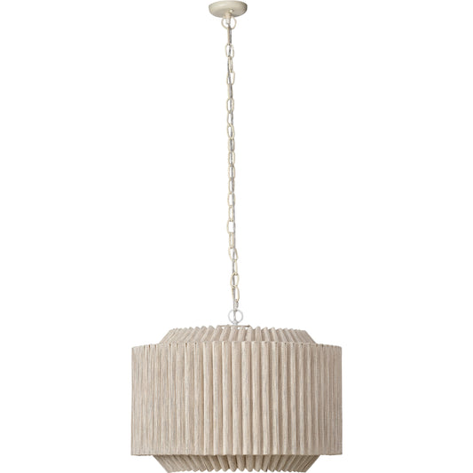 Theory Chandelier by Jamie Young in off-white, natural. Made from iron & jute in a modern style.