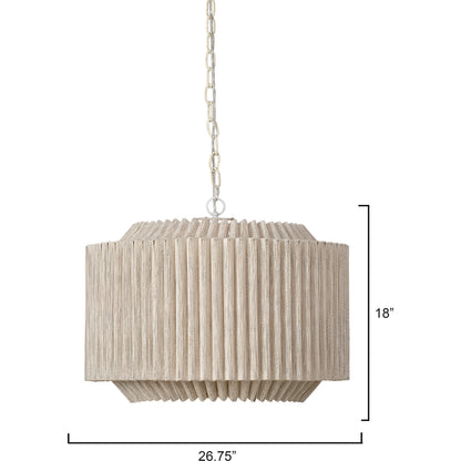 Theory Chandelier by Jamie Young in off-white, natural. Made from iron & jute in a modern style.