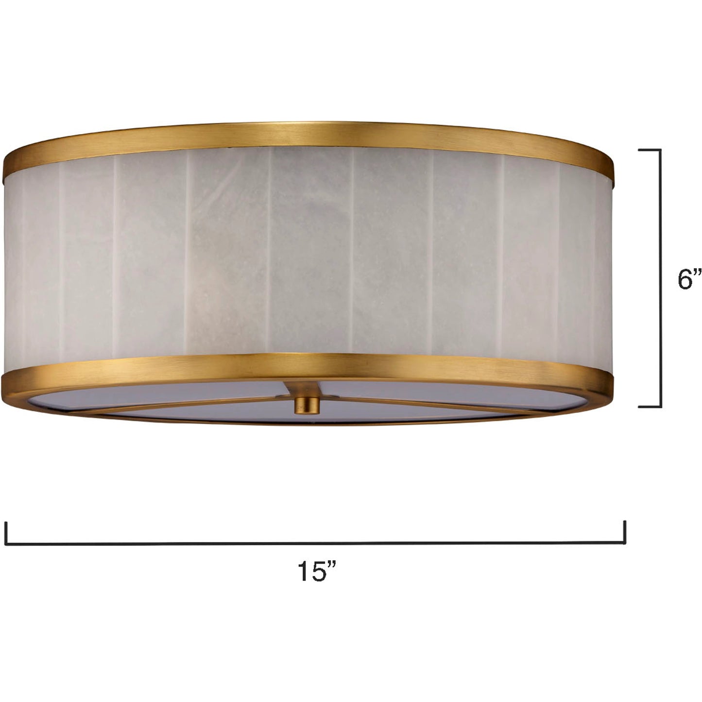 003 SI-1961261 | Additional Silo | Upsala Alabaster Flush Mount Ceiling Light by Jamie Young in antique brass, white alabaster. Made from metal, alabaster stone in a modern style.