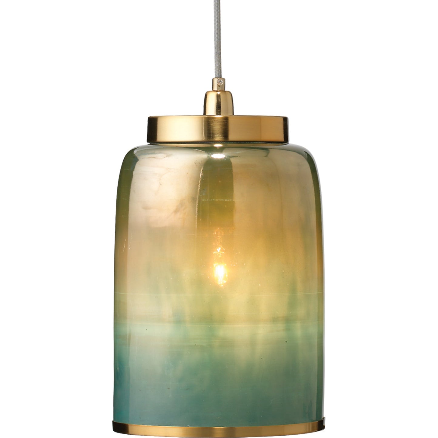 002 S-292343 | Additional Silo | Vapor Pendant by Jamie Young in aqua metallic glass. Made from glass in a eclectic & global style.