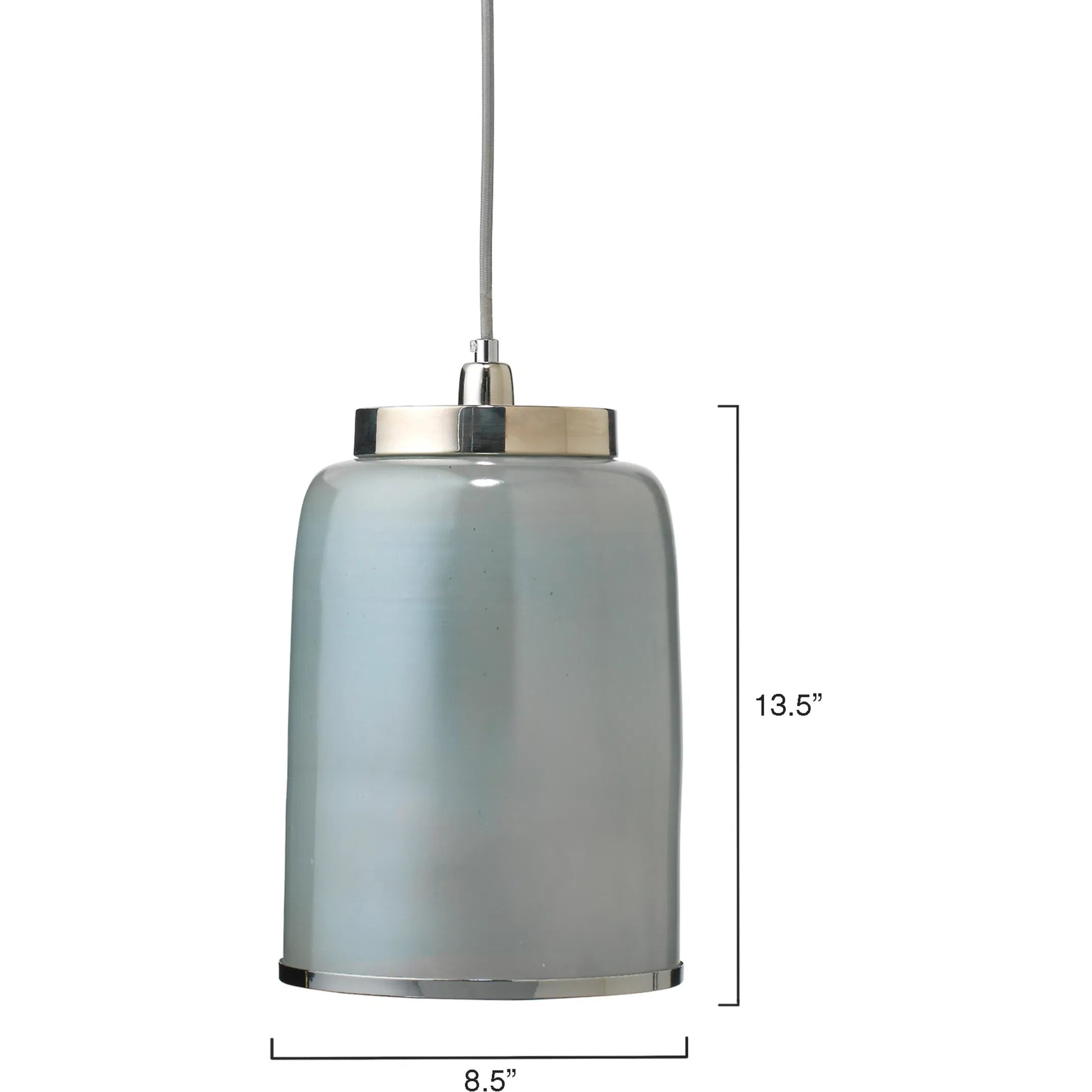 Vapor Pendant by Jamie Young in aqua metallic glass. Made from glass in a eclectic & global style.