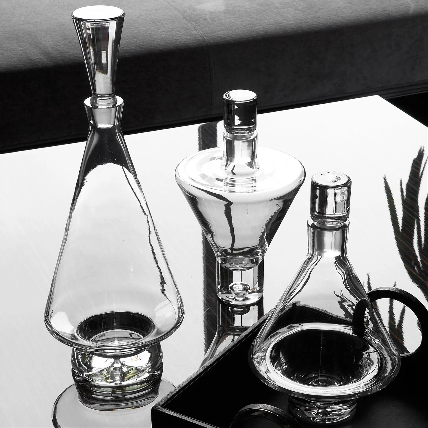 006 SR-701193 | Lifestyle | Fat Bottom Decanter by Global Views. Made from glass in a modern style.