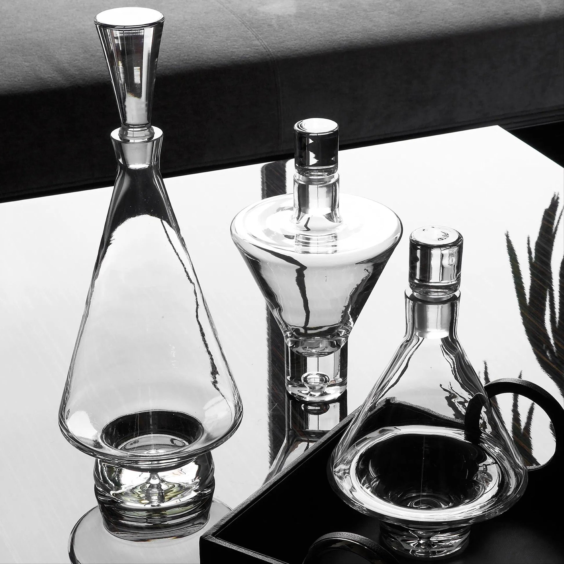 Fat Bottom Decanter by Global Views. Made from glass in a modern style.