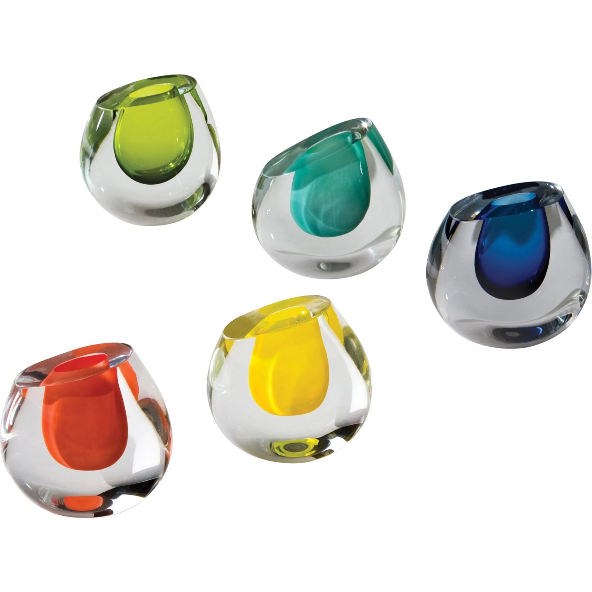 Color Drop Vase by Global Views. Made from art glass in a modern style.