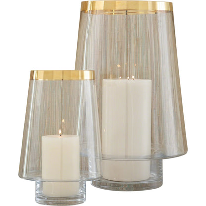 Banded Hurricane by Global Views. Made from glass in a transitional style.