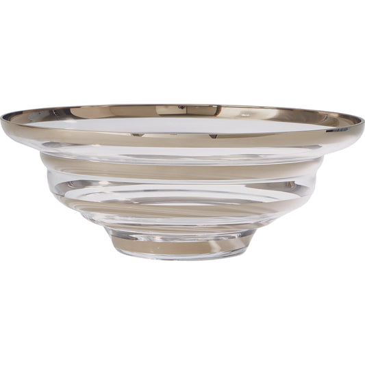 Saturn Bowl by Global Views. Made from art glass in a transitional style.