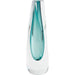 Triangle Cut Glass Vase by Global Views. Made from art glass in a modern style.
