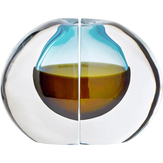 Split Vase Bookend by Global Views. Made from glass in a eclectic & global style.