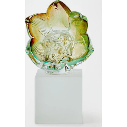 Royal Portrait I by Global Views in leaf crown. Made from artglass in a eclectic & global style.