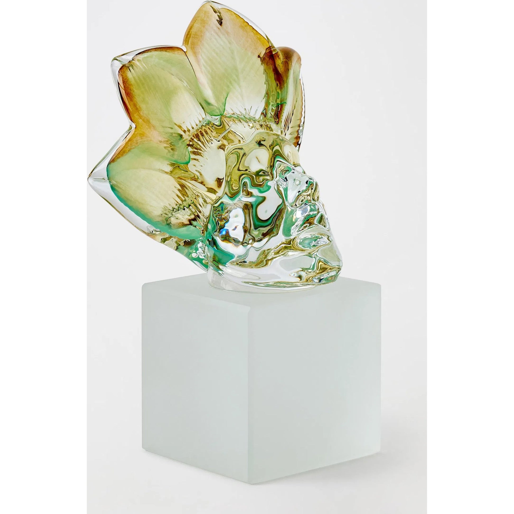 Royal Portrait I by Global Views in leaf crown. Made from artglass in a eclectic & global style.