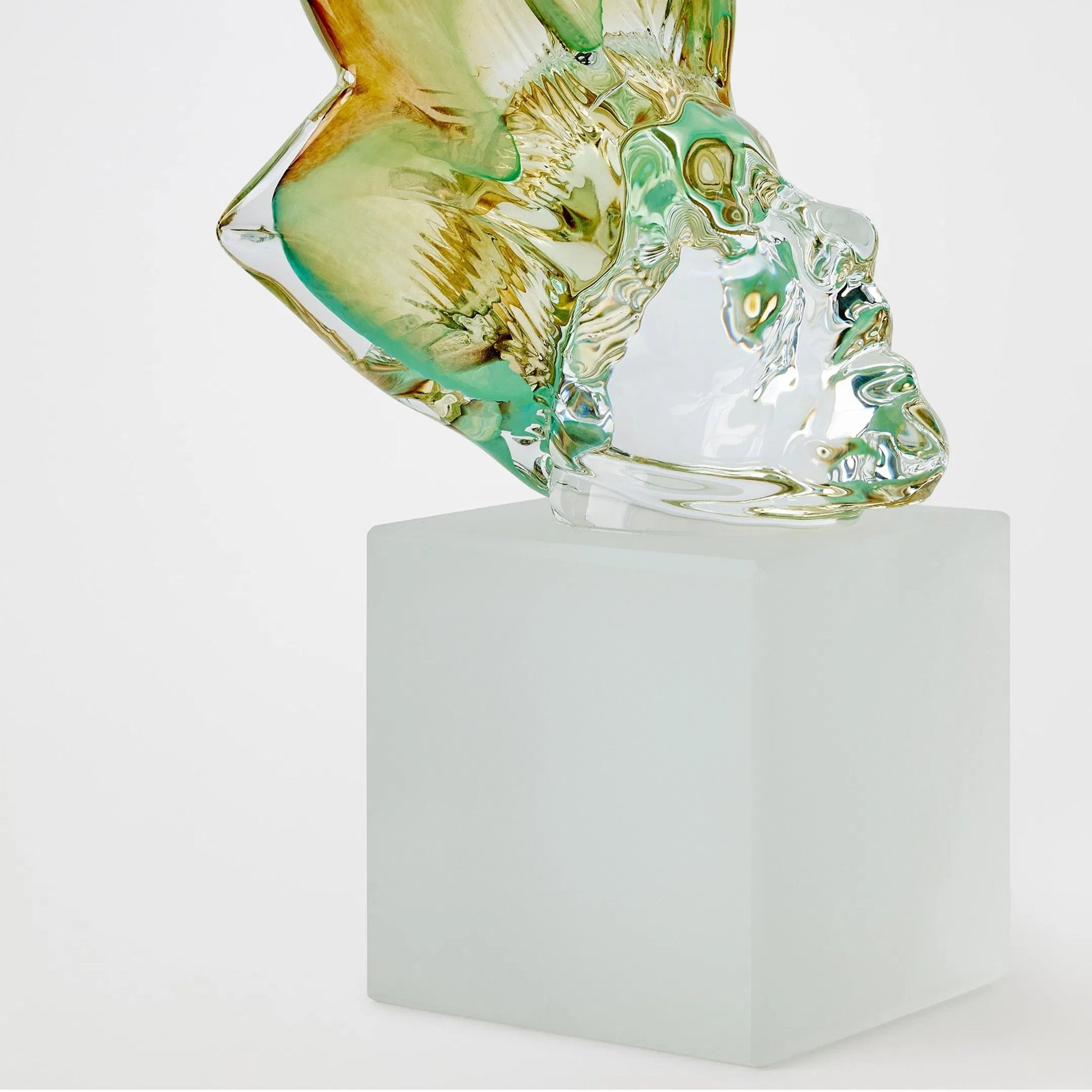 Royal Portrait I by Global Views in leaf crown. Made from artglass in a eclectic & global style.