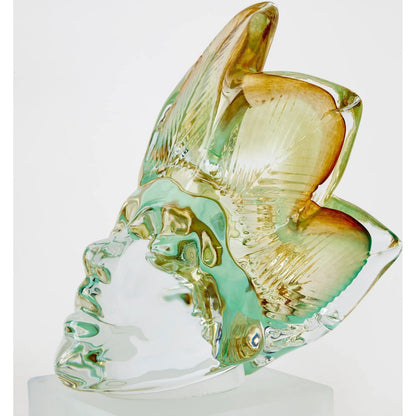 Royal Portrait I by Global Views in leaf crown. Made from artglass in a eclectic & global style.