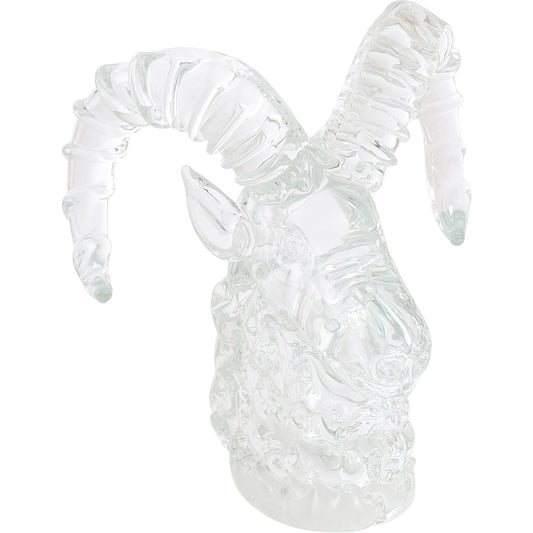 Capricorn by Global Views in curved horn, clear. Made from glass in a modern style.