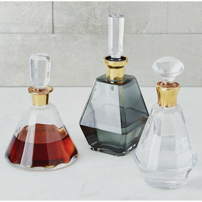 Cone Decanter by Global Views. Made from glass in a transitional style.