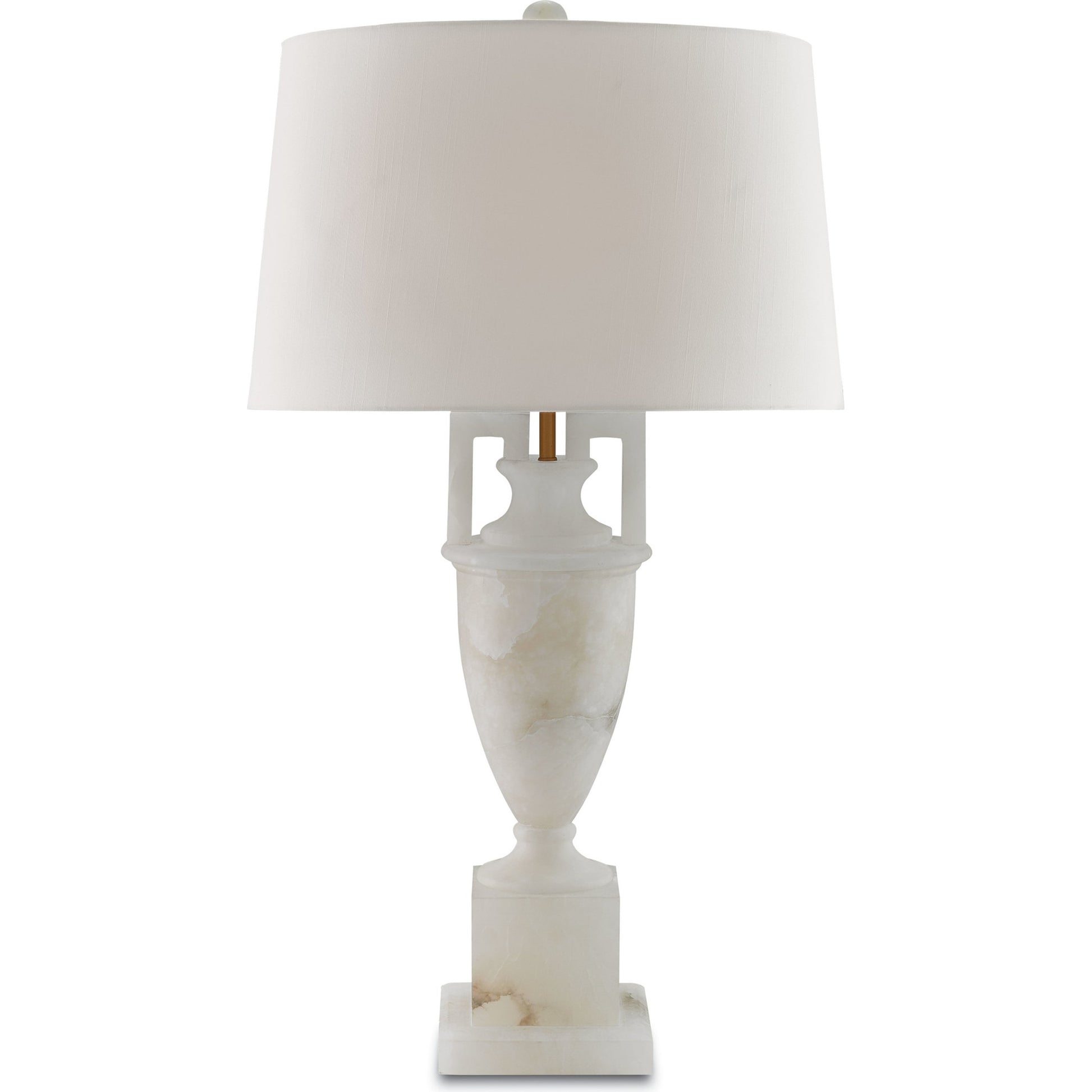 Clifford Table Lamp by Currey and Company in natural, coffee bronze. Made from alabaster, metal in a traditional style.