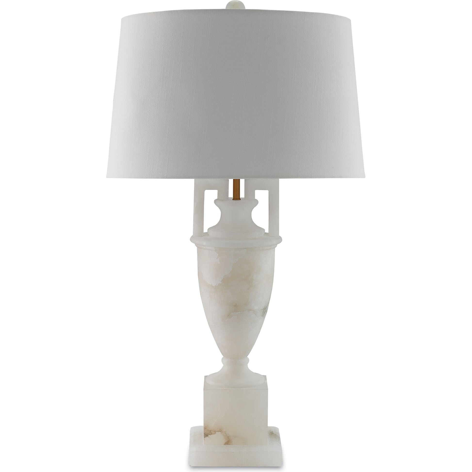 Clifford Table Lamp by Currey and Company in natural, coffee bronze. Made from alabaster, metal in a traditional style.