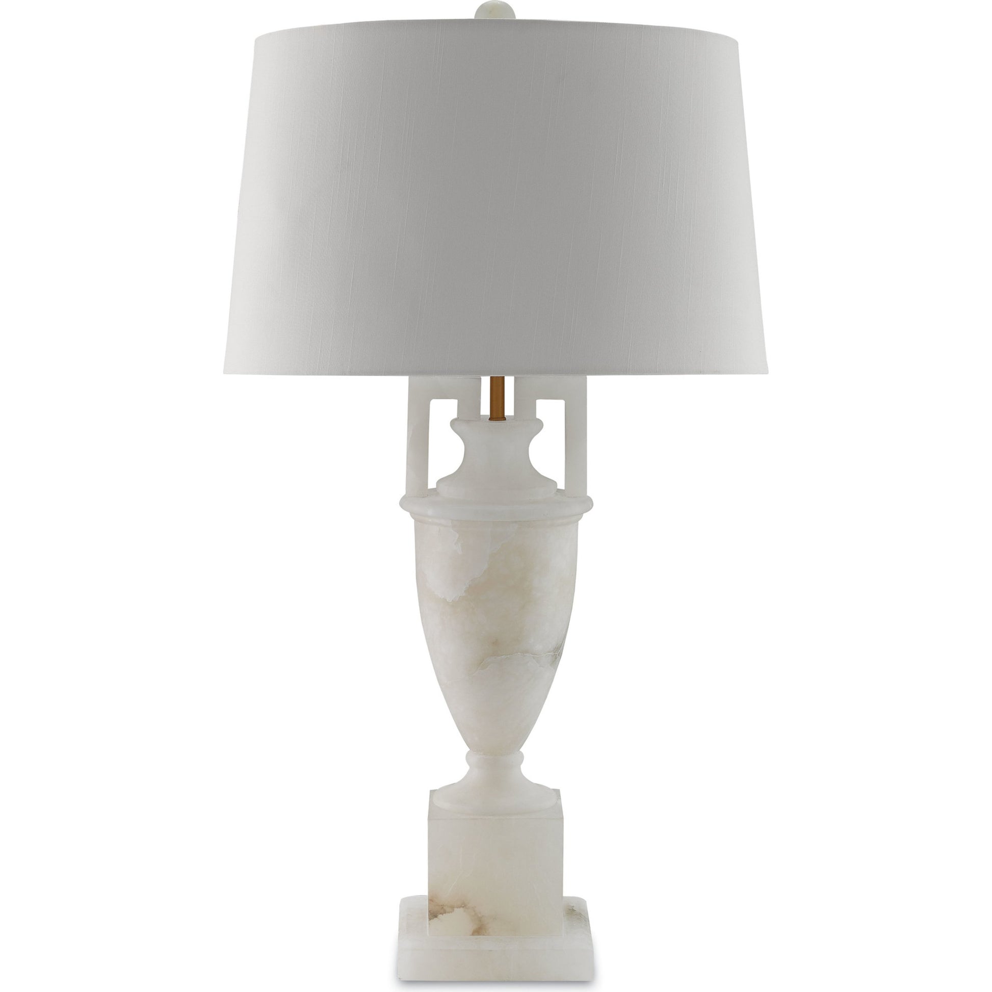 Clifford Table Lamp by Currey and Company in natural, coffee bronze. Made from alabaster, metal in a traditional style.