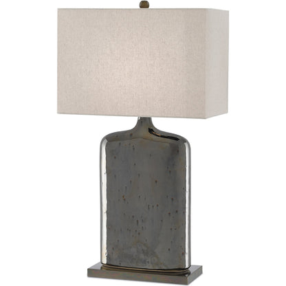 Musing Table Lamp by Currey and Company in rustic metallic bronze, bronze. Made from ceramic, metal in a modern style.