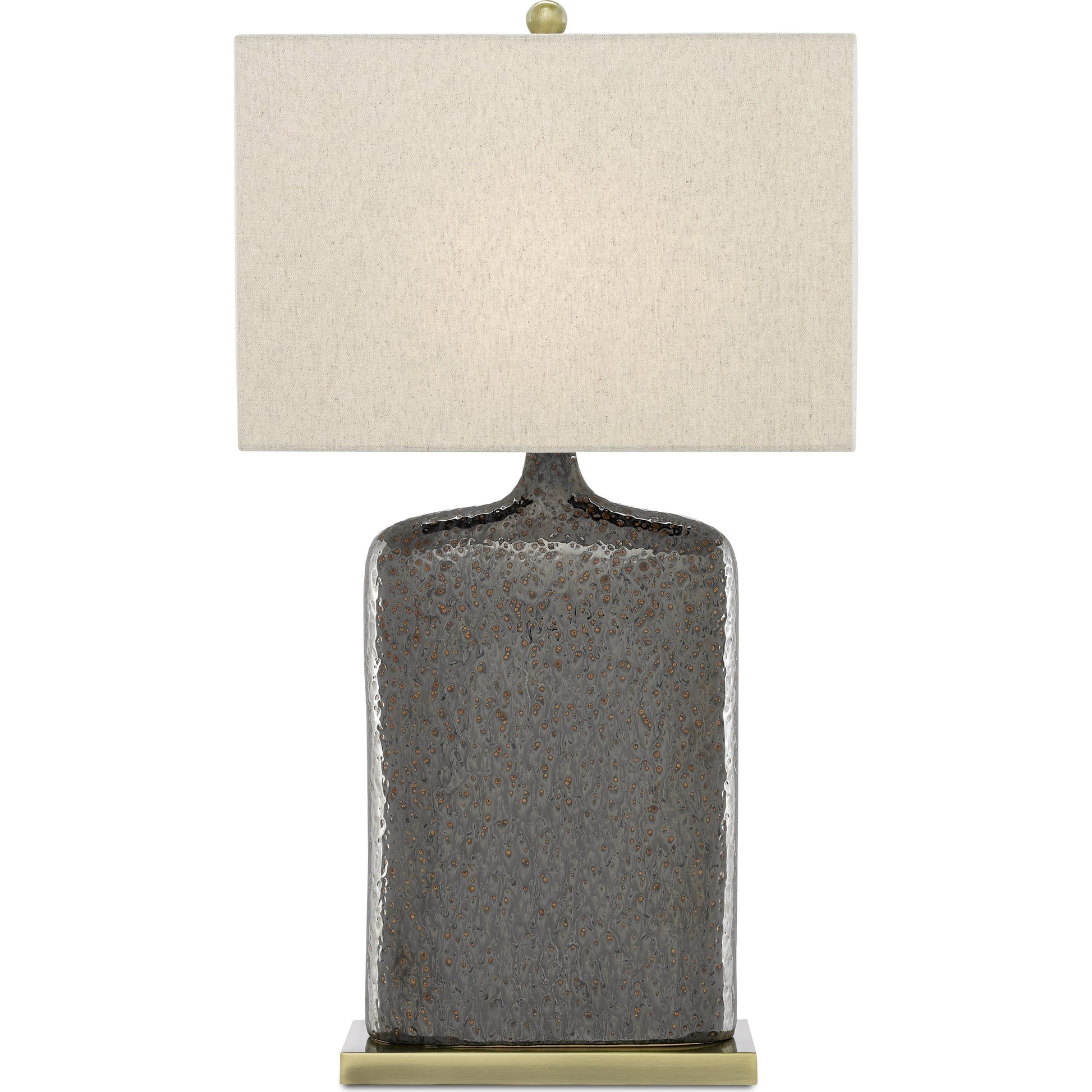Musing Table Lamp by Currey and Company in rustic metallic bronze, bronze. Made from ceramic, metal in a modern style.