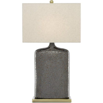 Musing Table Lamp by Currey and Company in rustic metallic bronze, bronze. Made from ceramic, metal in a modern style.