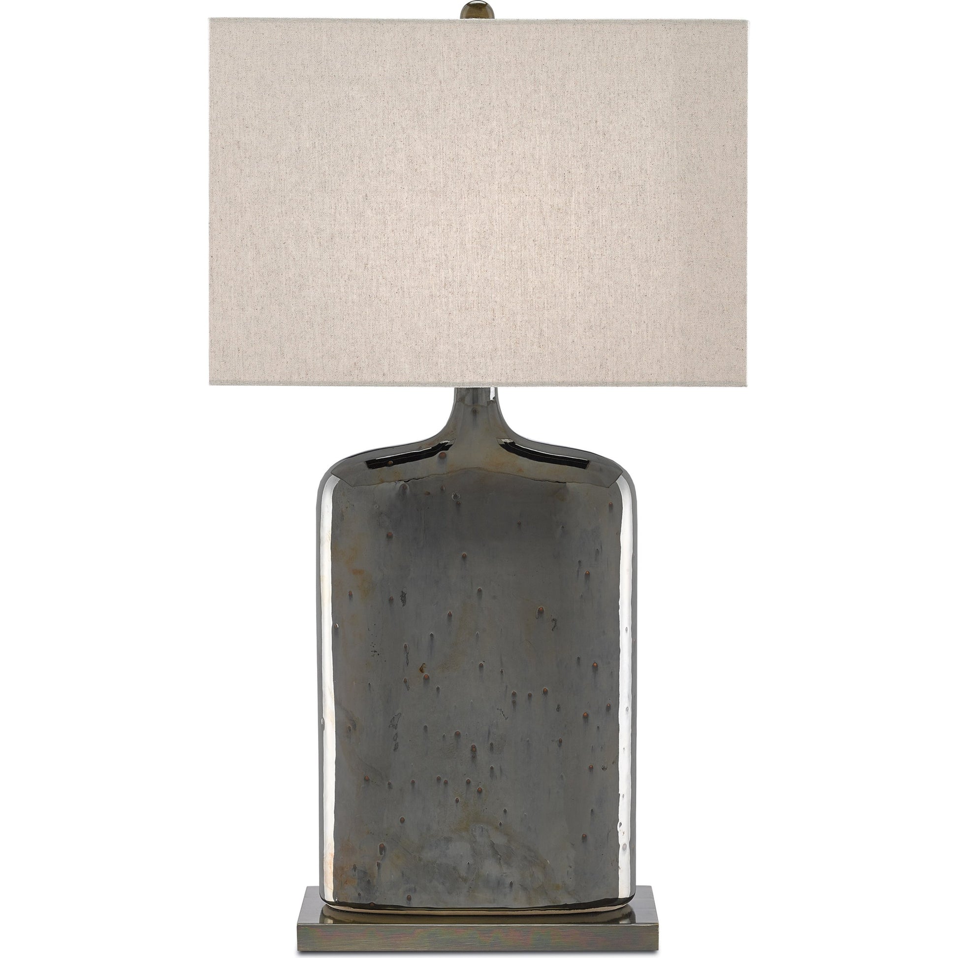 Musing Table Lamp by Currey and Company in rustic metallic bronze, bronze. Made from ceramic, metal in a modern style.