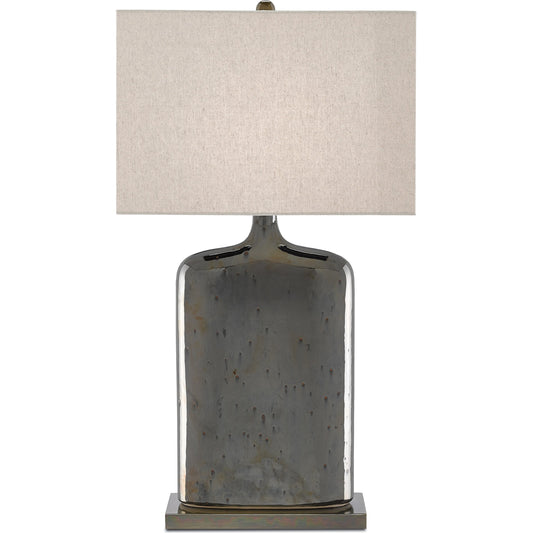 Musing Table Lamp by Currey and Company in rustic metallic bronze, bronze. Made from ceramic, metal in a modern style.