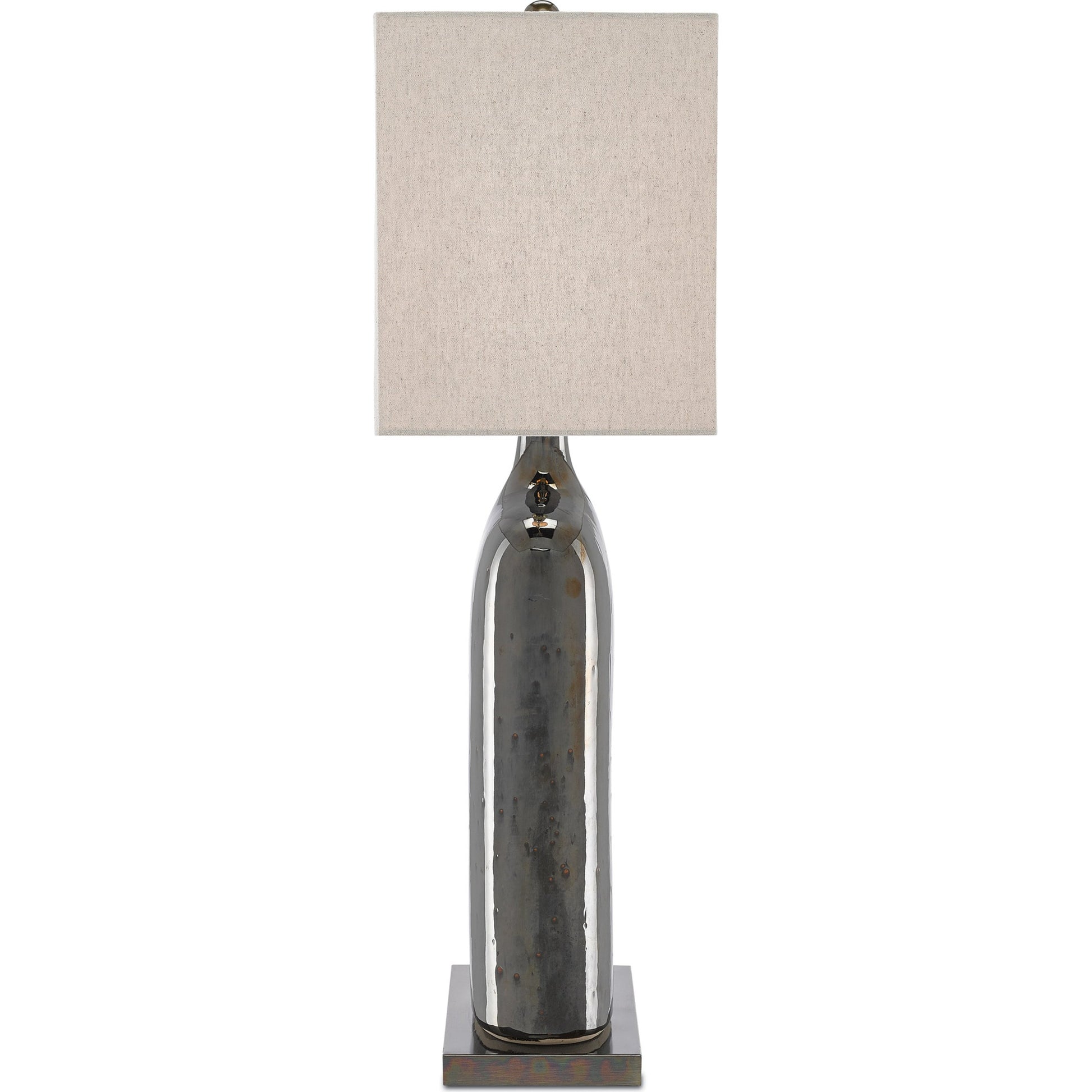 Musing Table Lamp by Currey and Company in rustic metallic bronze, bronze. Made from ceramic, metal in a modern style.