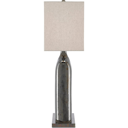 Musing Table Lamp by Currey and Company in rustic metallic bronze, bronze. Made from ceramic, metal in a modern style.