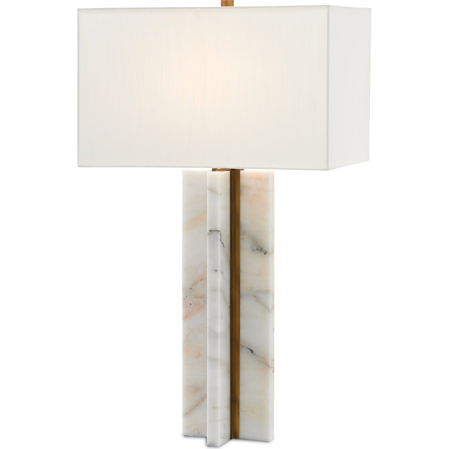 034 S-258163 | Additional Silo | Khalil Table Lamp by Currey and Company in marble, antique brass. Made from marble, metal in a modern style.
