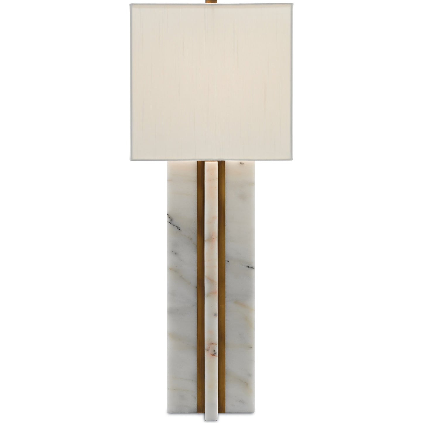 021 S-258163 | Additional Silo | Khalil Table Lamp by Currey and Company in marble, antique brass. Made from marble, metal in a modern style.