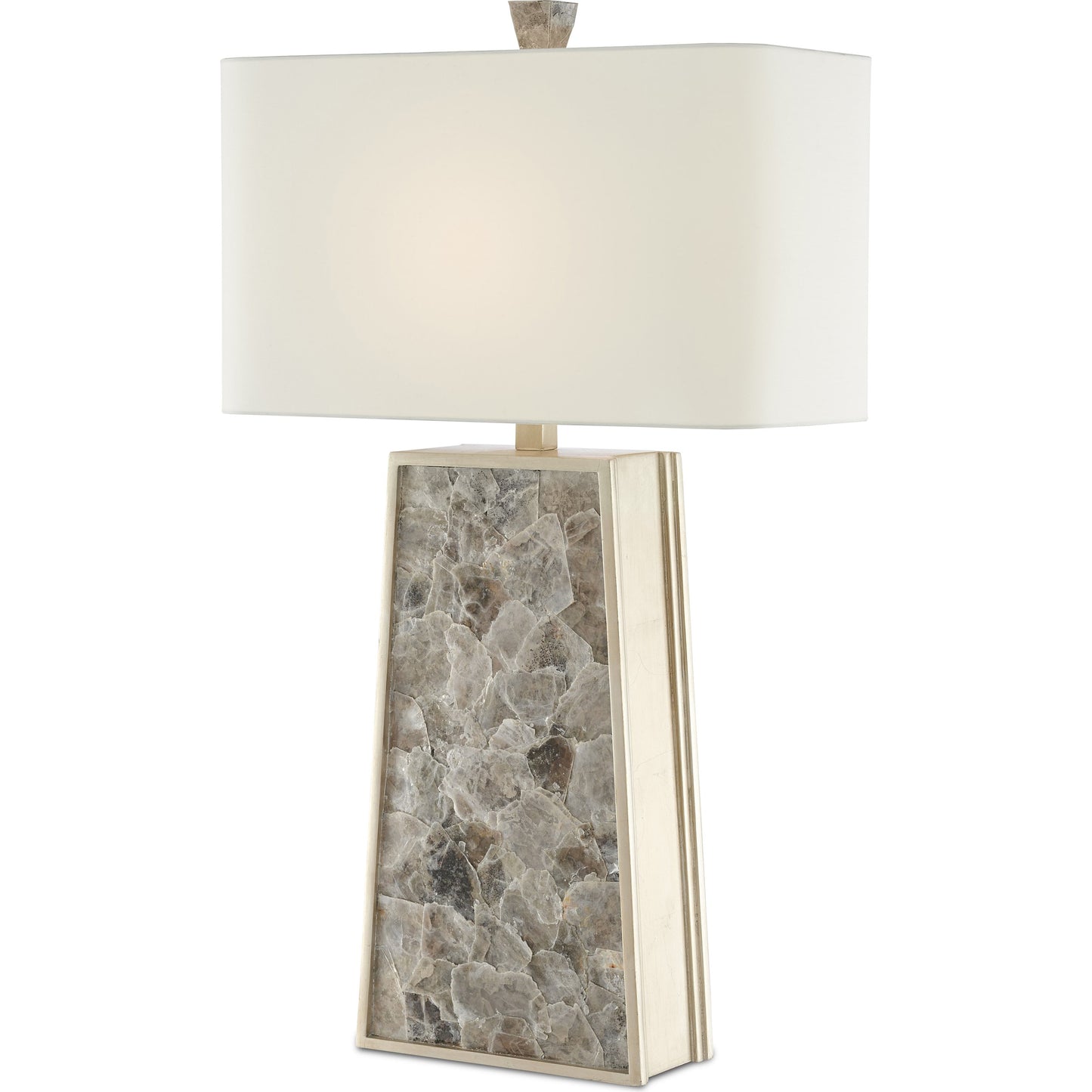 001 SR-381077 | Additional Silo | Calloway Table Lamp by Currey and Company in light mica, silver leaf. Made from mica, wood in a modern style.