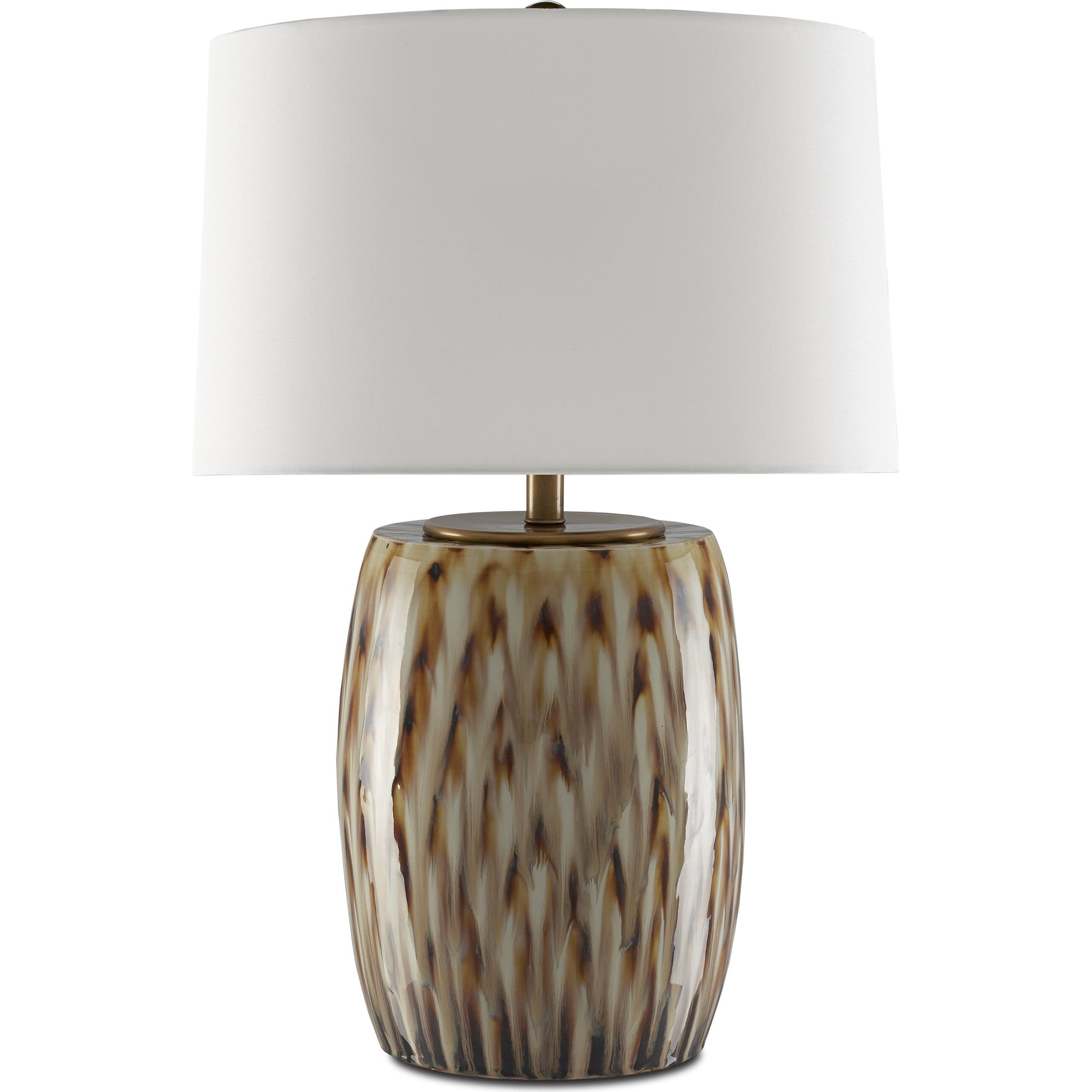 Milner Table Lamp by Currey and Company in indigo, cloud. Made from porcelain in a modern style.