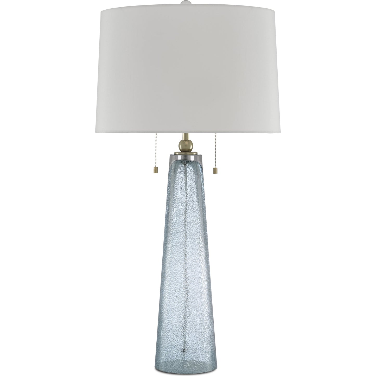 001 SR-381196 | Additional Silo | Looke Table Lamp by Currey and Company in blue, brass. Made from glass, metal in a coastal style.