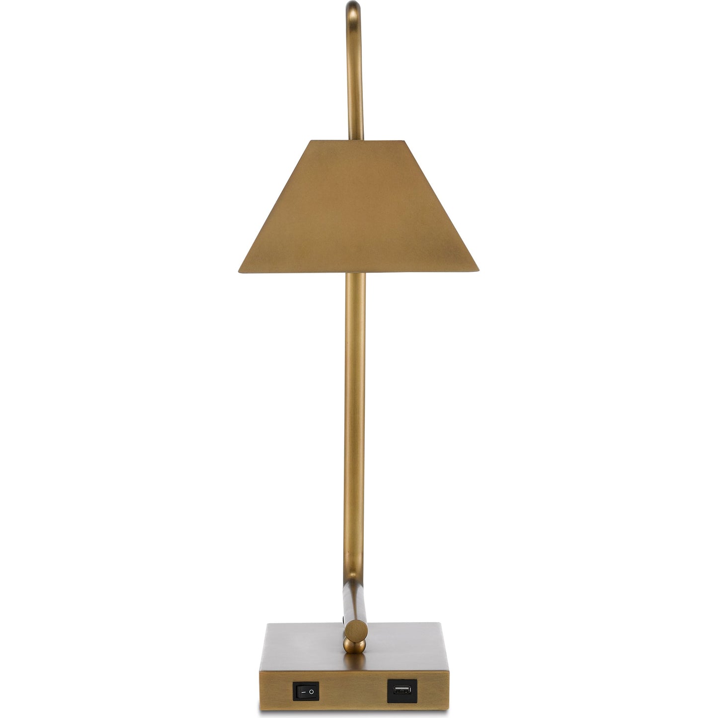 002 SR-767849 | Additional Silo | Hoxton Table Lamp by Currey and Company in light antique brass. Made from metal in a modern style.