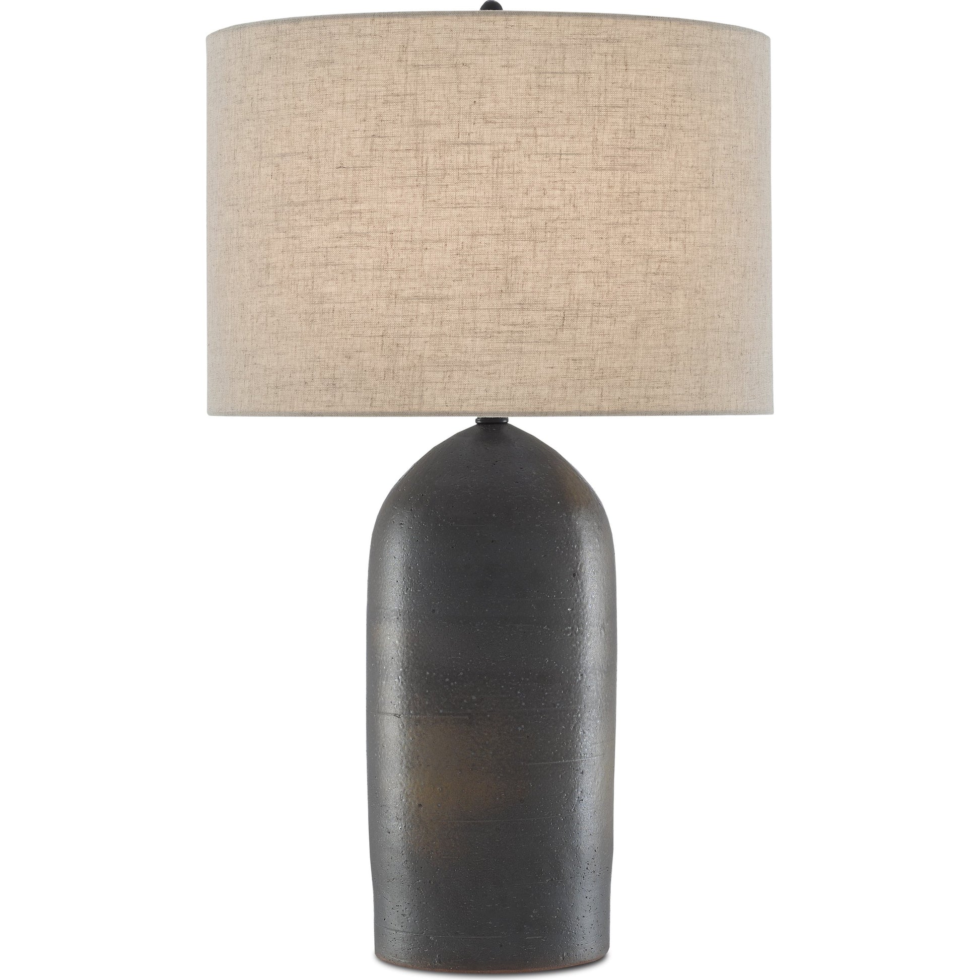 Munby Table Lamp by Currey and Company in rust, iron. Made from ceramic, metal in a rustic style.