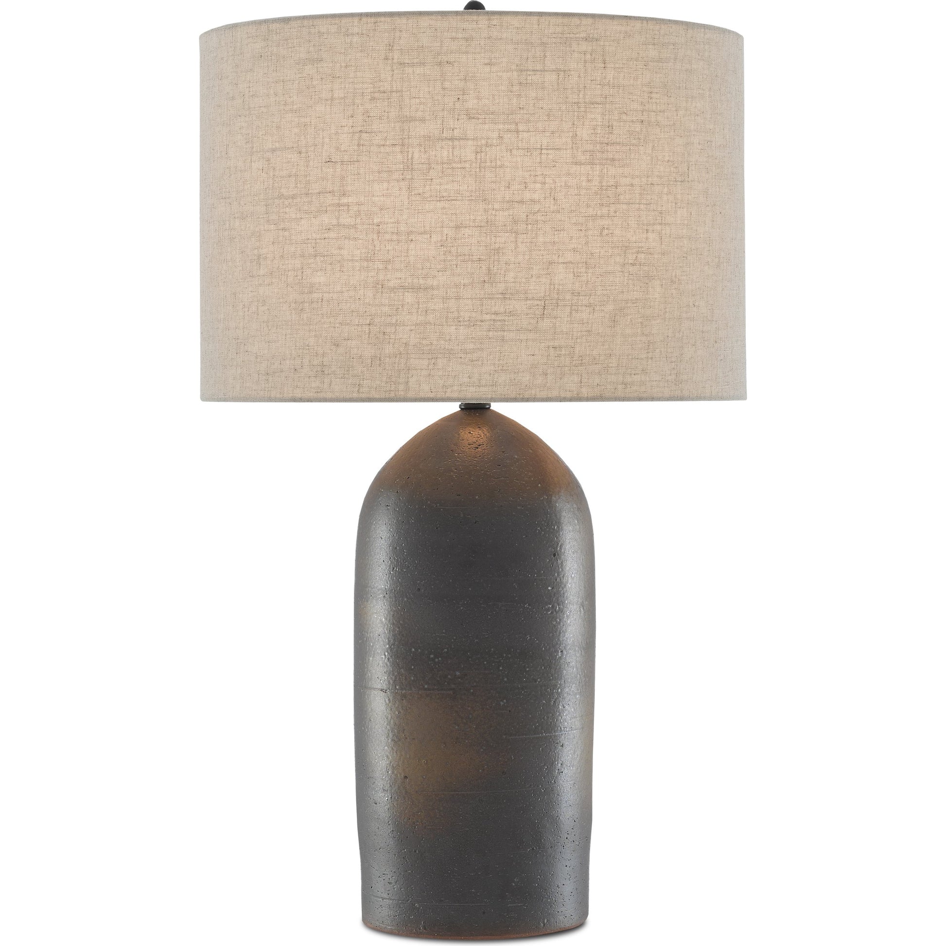 Munby Table Lamp by Currey and Company in rust, iron. Made from ceramic, metal in a rustic style.