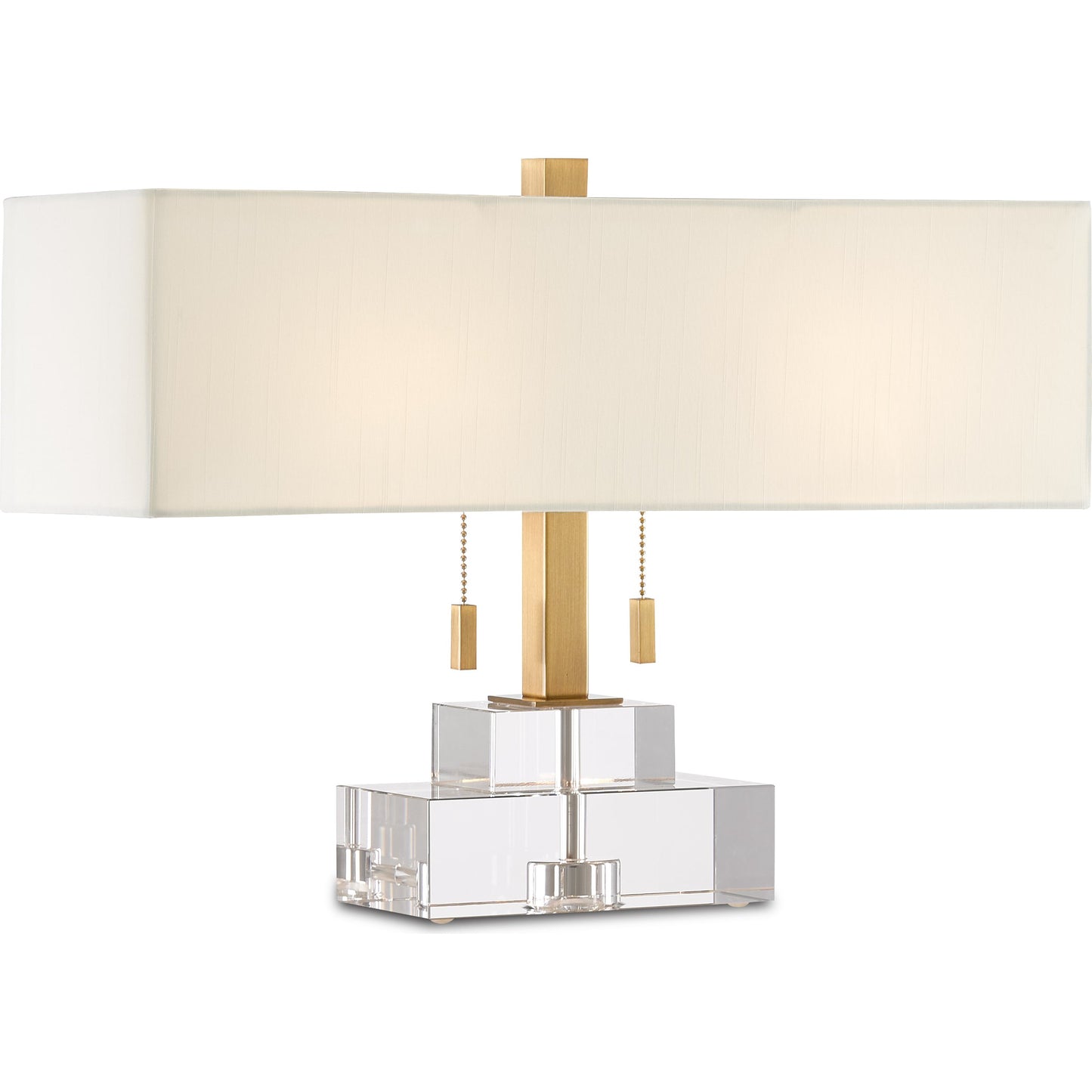002 SR-823524 | Additional Silo | Chiara Table Lamp by Currey and Company in clear, antique brass. Made from optic crystal, metal in a transitional style.
