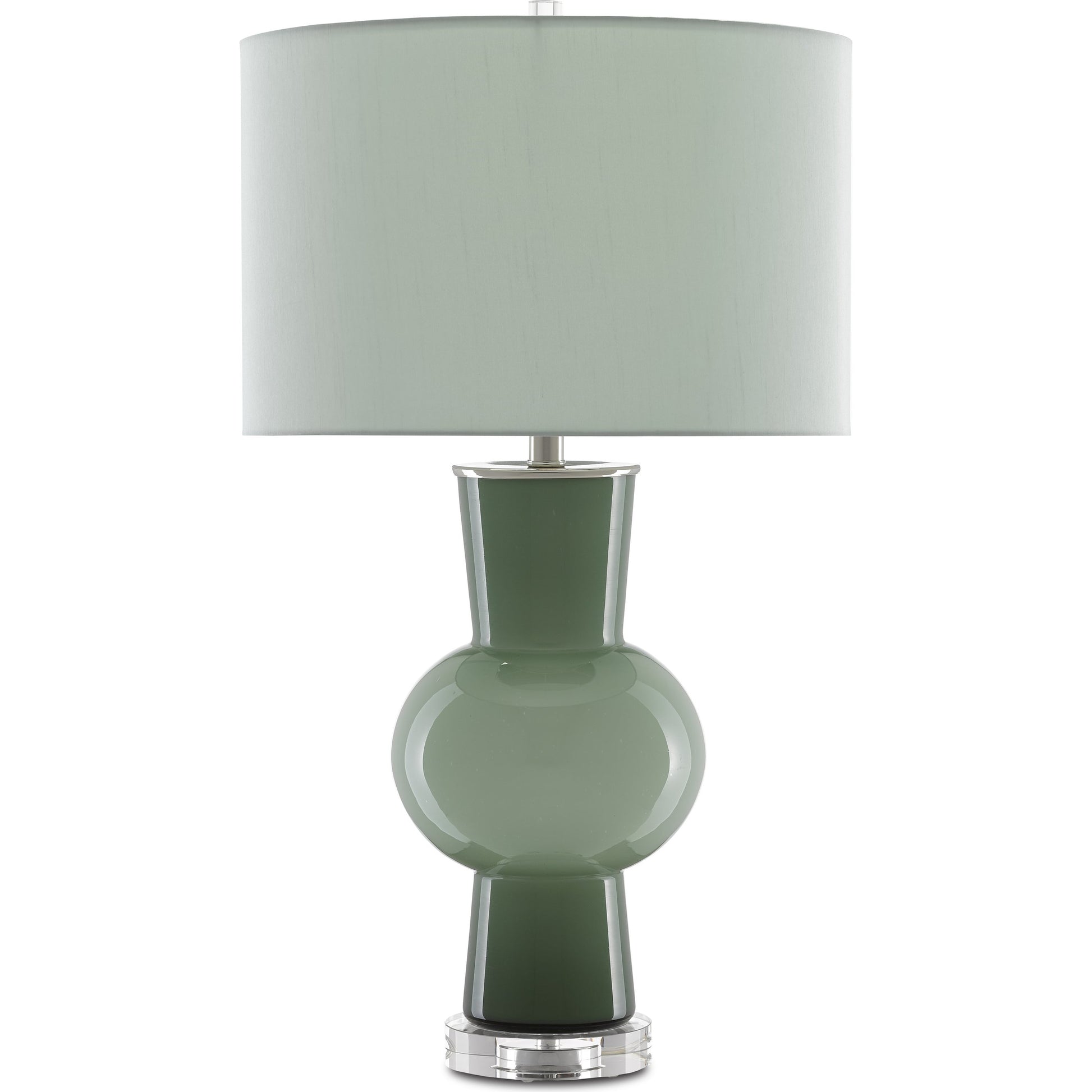 Duende Table Lamp by Currey and Company. Made from glass, optic crystal in a eclectic & global style.