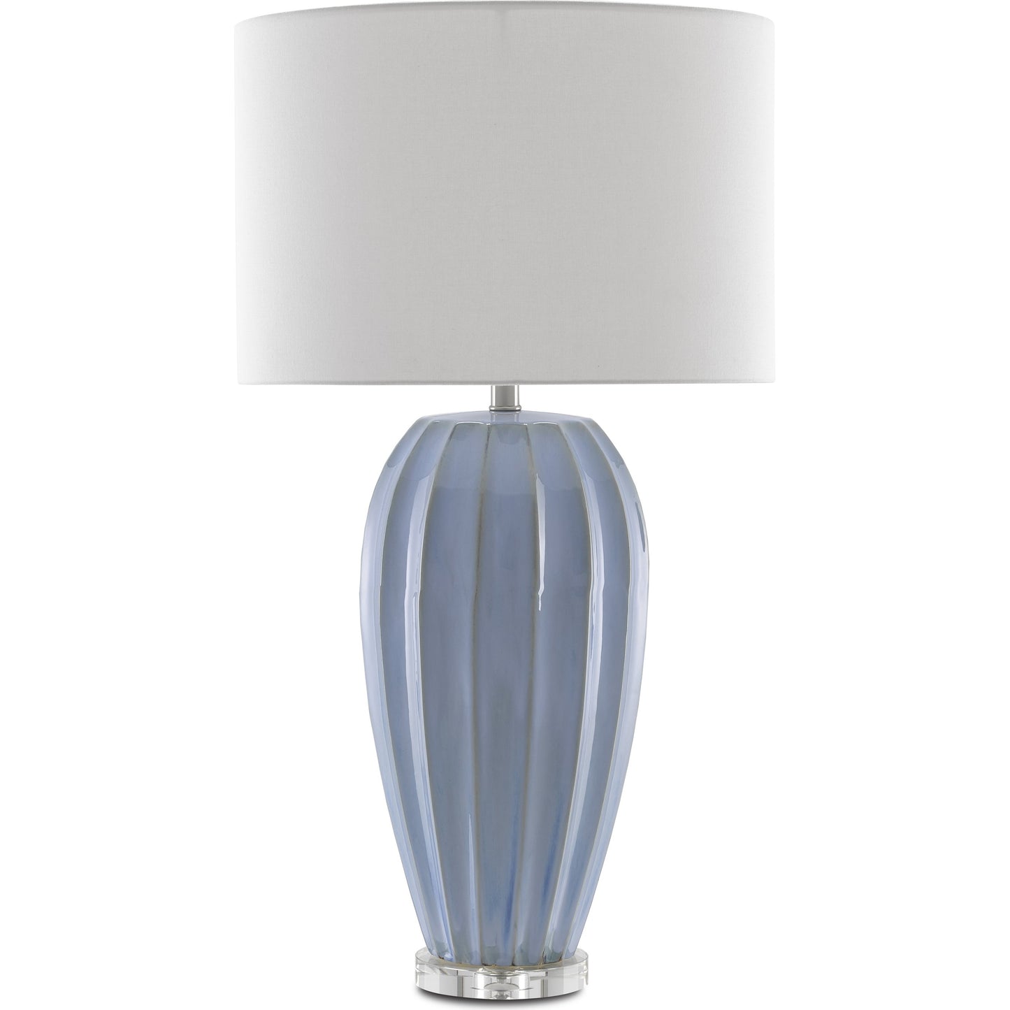 002 SR-823510 | Additional Silo | Bluestar Table Lamp by Currey and Company in light blue, clear. Made from porcelain, crystal in a coastal style.