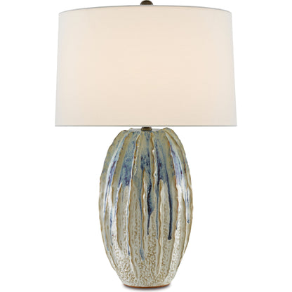 Montmartre Table Lamp by Currey and Company in milk, purple. Made from ceramic in a modern style.