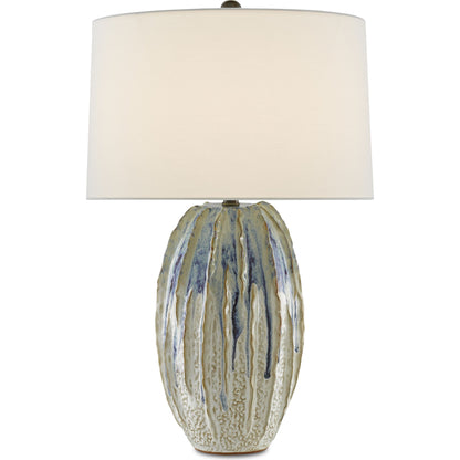 Montmartre Table Lamp by Currey and Company in milk, purple. Made from ceramic in a modern style.