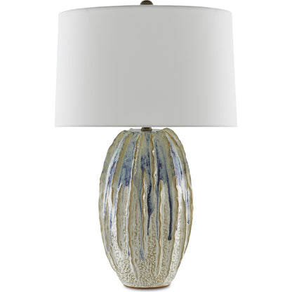 Montmartre Table Lamp by Currey and Company in milk, purple. Made from ceramic in a modern style.